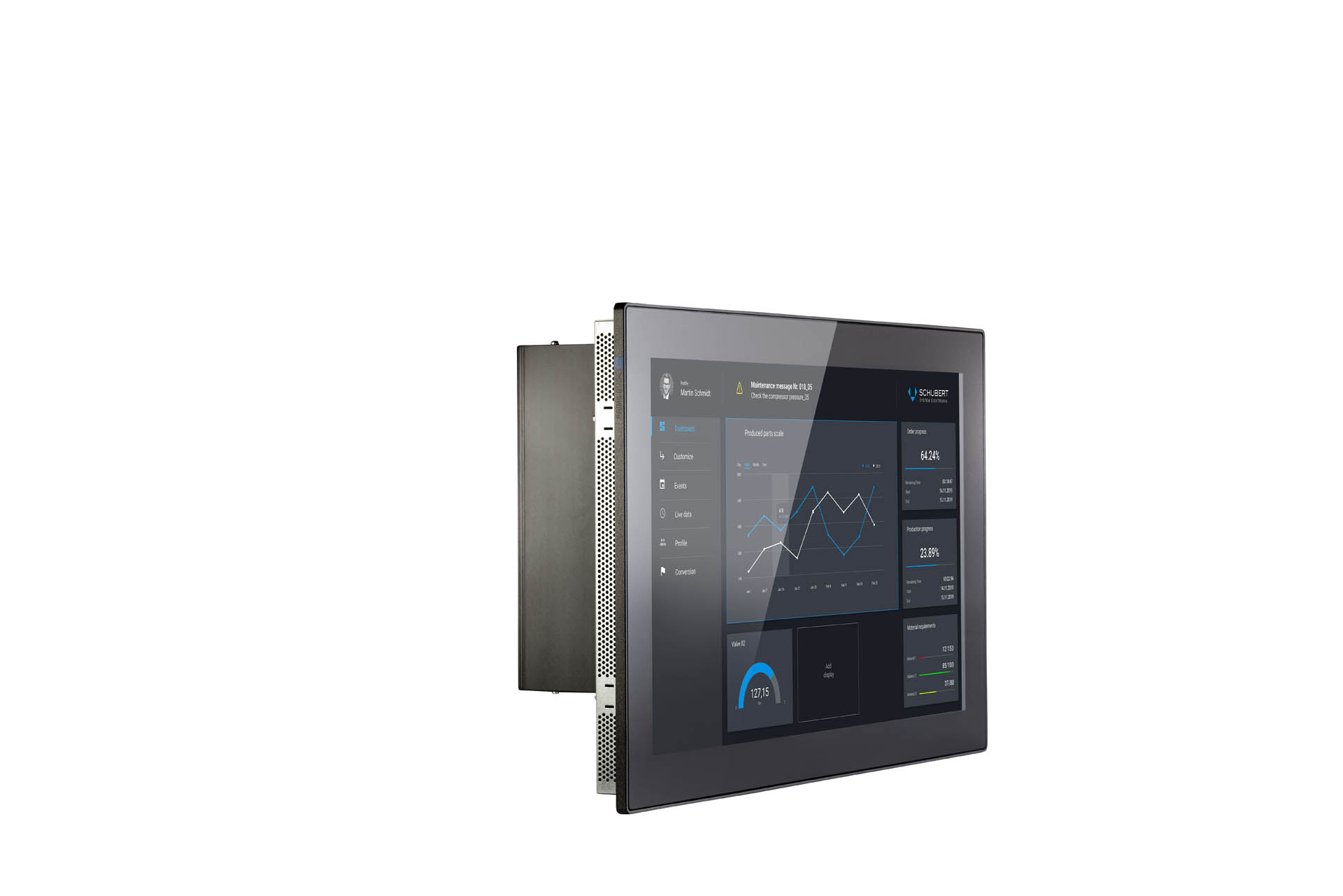 Schubert System Elektronik Prime Panel Performance Seitlich